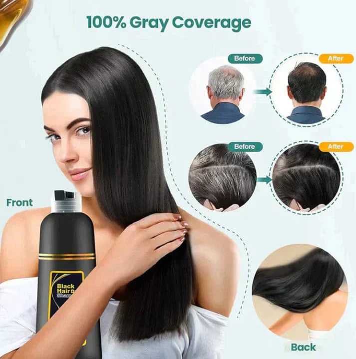 SHAMPOO UNISEX CUBRE CANAS ARGAN NEGRO